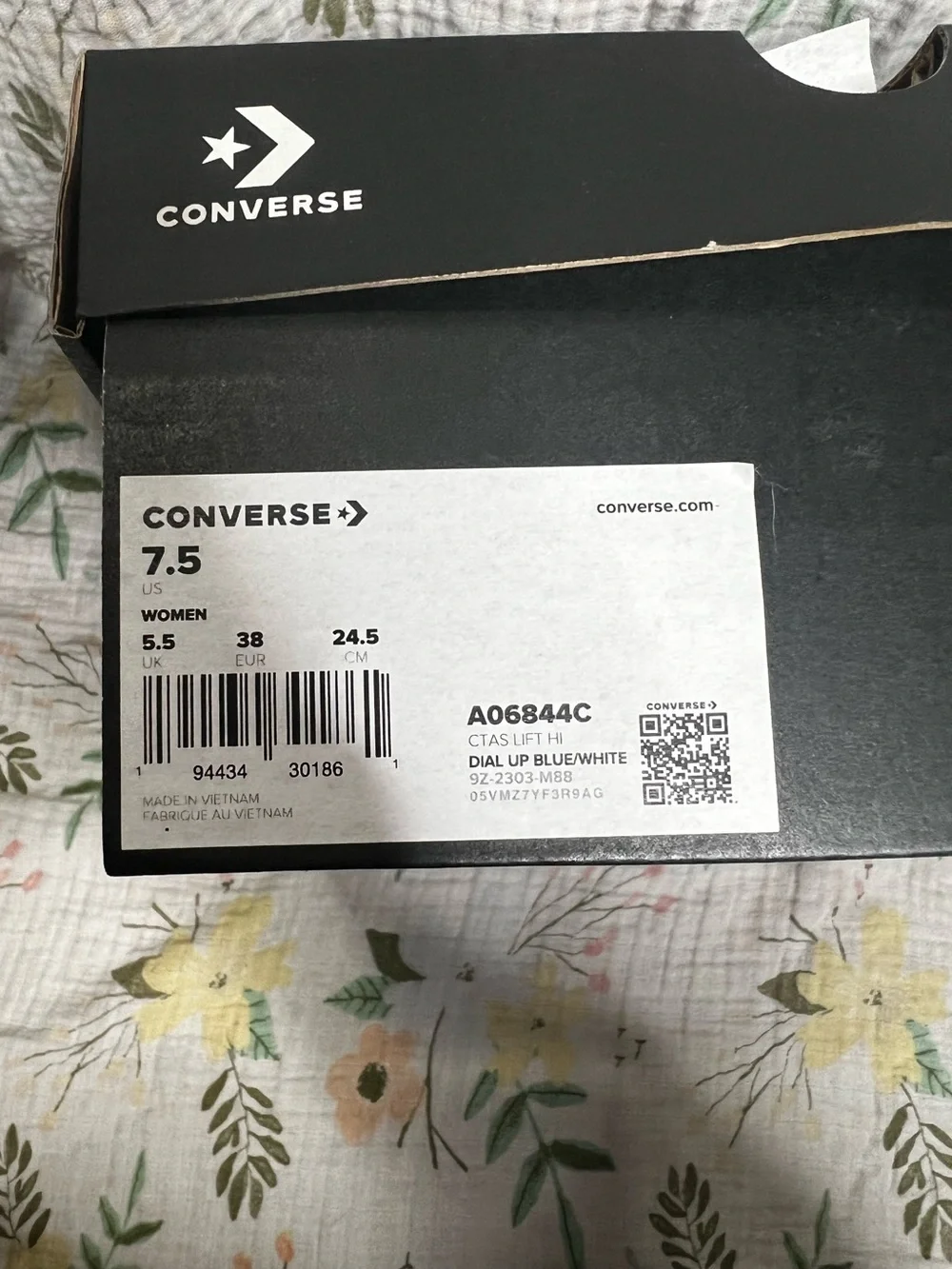 Converse CTAS Lift Hi Sneakers Blue High Top Platform Women’s 7.5